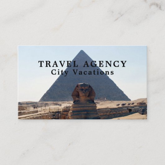 ギザのピラミッド,カイロ,エジプト,旅行代理店 名刺 (正面)