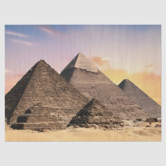 ギザのピラミッド 古代エジプト 砂漠の風景 薄葉紙 (正面)