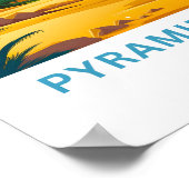 ギザエジプト旅行プリントのピラミッド ポスター (角)