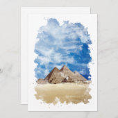 ギザエジプト水彩画ピラミッド シーズンカード (正面/裏面)