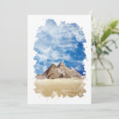 ギザエジプト水彩画ピラミッド シーズンカード (スタンド正面)