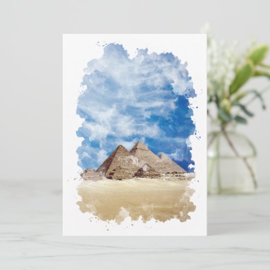 ギザエジプト水彩画ピラミッド シーズンカード (スタンド正面)
