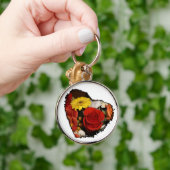 ギザギザのエッジハートブーケ キーホルダー (手)