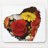 ギザギザのエッジハートブーケ マウスパッド (正面)