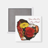 ギザギザのエッジハートブーケ マグネット (正面/裏面)