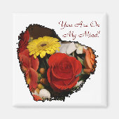 ギザギザのエッジハートブーケ マグネット (正面)