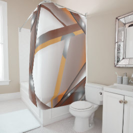 ギザギザのエッジ同心円のアーストーンアーグラデーショント シャワーカーテン