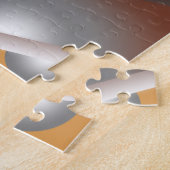 ギザギザのエッジ同心円のアーストーンアーグラデーショント ジグソーパズル (側面)