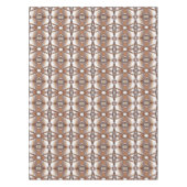 ギザギザのエッジ同心円のアーストーンアーグラデーショント テーブルクロス (正面)