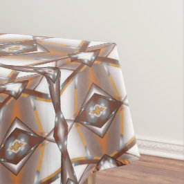 ギザギザのエッジ同心円のアーストーンアーグラデーショント テーブルクロス