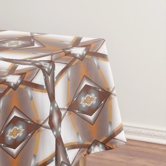 ギザギザのエッジ同心円のアーストーンアーグラデーショント テーブルクロス (インサイチュ)