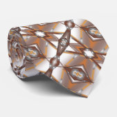 ギザギザのエッジ同心円のアーストーンアーグラデーショント ネクタイ (ロール)