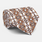 ギザギザのエッジ同心円のアーストーンアーグラデーショント ネクタイ (ロール)
