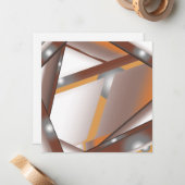 ギザギザのエッジ同心円のアーストーンアーグラデーショント ノートカード (正面/裏面インサイチュ)