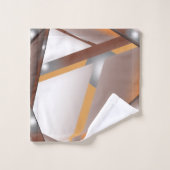 ギザギザのエッジ同心円のアーストーンアーグラデーショント バスタオルセット (ウォッシュタオル)