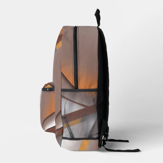 ギザギザのエッジ同心円のアーストーンアーグラデーショント プリントバックパック (右)