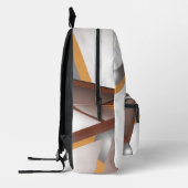 ギザギザのエッジ同心円のアーストーンアーグラデーショント プリントバックパック (左)