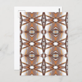 ギザギザのエッジ同心円のアーストーンアーグラデーショント ポストカード