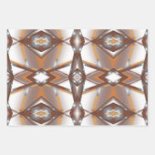 ギザギザのエッジ同心円のアーストーンアーグラデーショント ラッピングペーパーシート (正面)