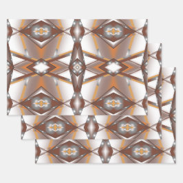 ギザギザのエッジ同心円のアーストーンアーグラデーショント ラッピングペーパーシート