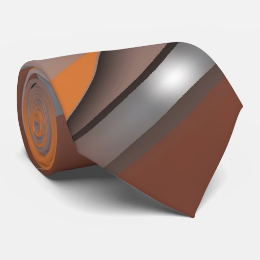 ギザギザのエッジ同心円状アーストーングラデーション抽象芸術 ネクタイ (ロール)