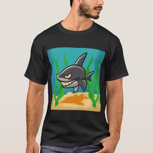 ギザギザのサメ Tシャツ (正面)