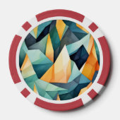 ギザギザのシェイプ抽象芸術 ポーカーチップ (裏面)