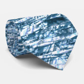 ギザギザの彫刻されたストライプ銀色の青い隠れた星 ネクタイ (ロール)