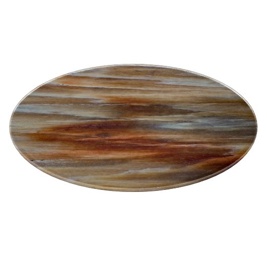 ギザギザの石化木材 カッティングボード (角)