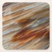 ギザギザの石化木材 スクエアペーパーコースター (正面)