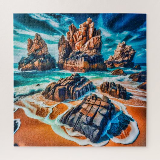 ギザギザ岩の形成 ジグソーパズル (縦)