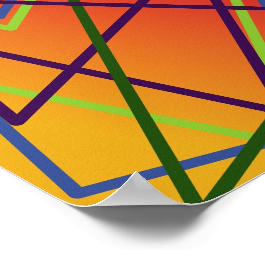 ギザギザ線 ポスター (角)