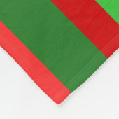 ギザギザ線 – 赤と緑 フリースブランケット (角)