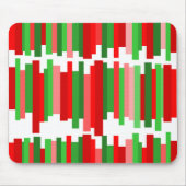 ギザギザ線 – 赤と緑 マウスパッド (正面)