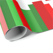 ギザギザ線 – 赤と緑 ラッピングペーパー (ロールコーナー)