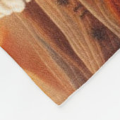 ギザスフィンクス頭部ピラミッド付きエジプト旅行 フリースブランケット (角)