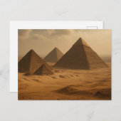 ギザ威厳のあるピラミッドのエジプトのはがき ポストカード (正面/裏面)