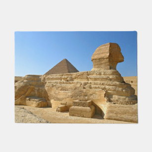 ギザ素晴らしのスフィンクスとカフレピラミッド-エジプト ドアマット