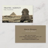 ギザ素晴らしのスフィンクス,エジプト,旅行代理店 名刺 (正面/裏面)