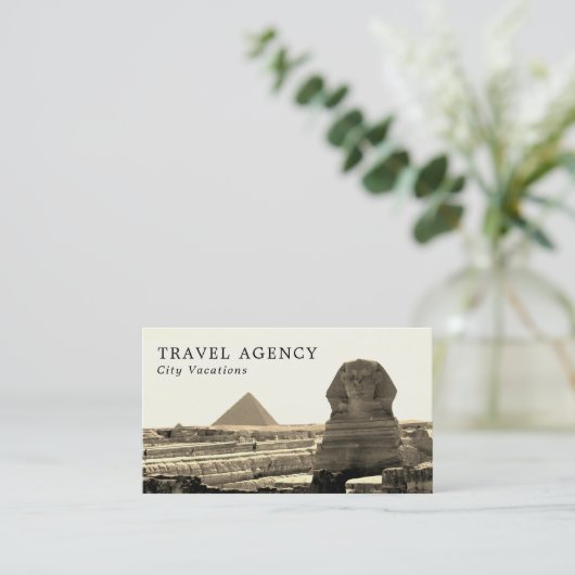 ギザ素晴らしのスフィンクス,エジプト,旅行代理店 名刺 (スタンド正面)