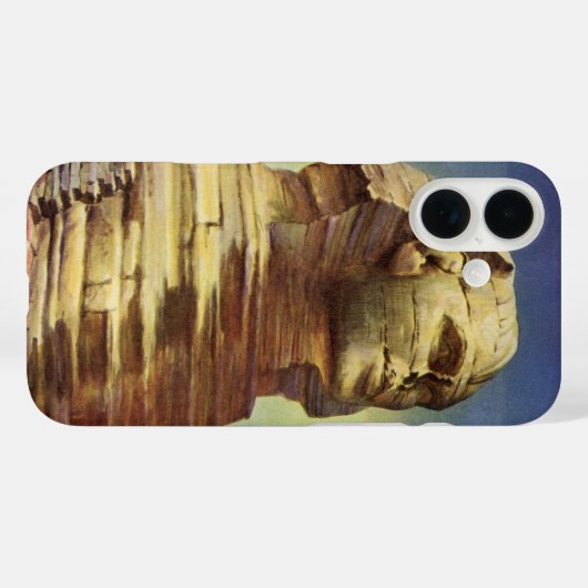 ギザ素晴らしのヴィンテージスフィンクス、エジプトのピラミッド Case-Mate iPhoneケース (裏面 (横))