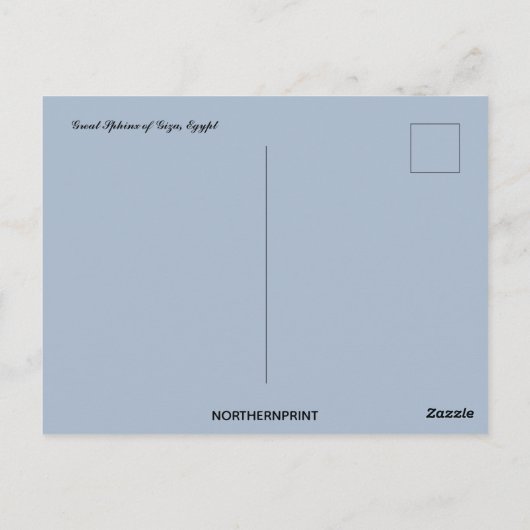 ギザ素晴らしエジプトのスフィンクス ポストカード (裏面)
