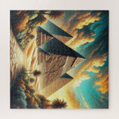 ギザ素晴らしエジプト旅行のピラミッド ジグソーパズル (横)