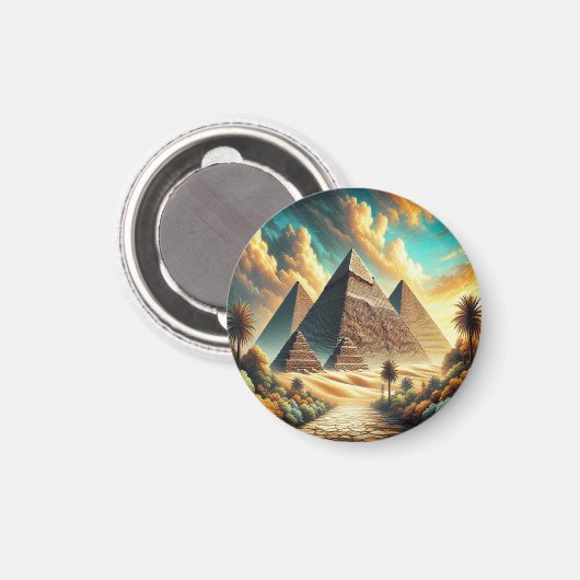 ギザ素晴らしエジプト旅行のピラミッド マグネット (正面/裏面)