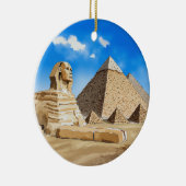 ギザ素晴らしエジプト水彩画のピラミッド セラミックオーナメント (右)