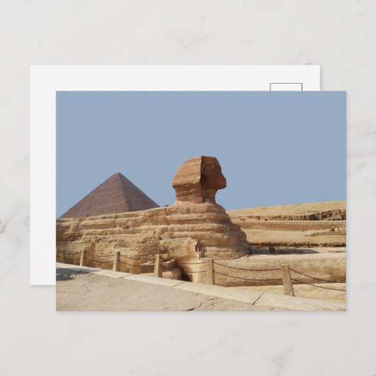 ギザ素晴らし高原のスフィンクス。エジプト, 威厳がある20 ポストカード (正面/裏面)