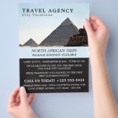 ギザ、カイロ、旅行代理店の広告のピラミッド チラシ (手)