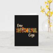 ギジー、感謝の気持ちでいっぱいの七面鳥は、ギジーが感謝するのかぼちゃに恵まれている カード (黄色い花)