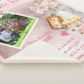 『ギジ・ウェ・ラブ・ユー・フォト・ピンク・フローラ』 |スクリプト文字 シェルパブランケット (3/4)