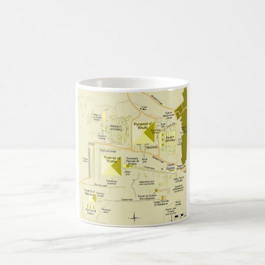 ギズモのピラミッド複雑な図の地図 コーヒーマグカップ (中央)